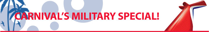 Carnival Cruise Military Specials starting from $235
