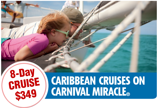 8-day Bahamas/Caribbean cruise from just $349, Carnival cruise sale from CruiseMagic