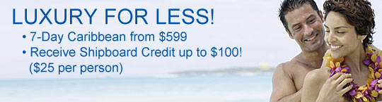 Caribbean Cruise with up to $100 Shipboard Credit on Holland America