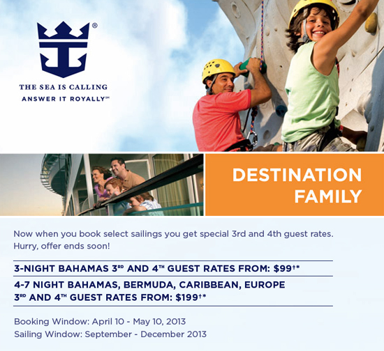 Royal Caribbean Destination Family 7-Night Cruise Sales